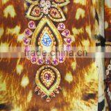 DIGITAL Print Viscose Crepe Silk Crystal Embellished Kaftan CAFTAN Tunic Poncho Blouse thumbnail-4