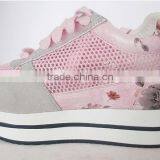 PU Outsole Pink Flower Retro Style Shoes 2017 Women thumbnail-3