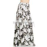 MGOO Latest Design Fashion Maxi Skrits For Women With White Floral Block Print A Line Floor Length 15146A121 thumbnail-6