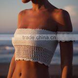 2017 Fancy Cotton Crossed Ladies Hand Knitted Bikini thumbnail-4