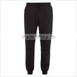 Custom Loose Fitting Rib Leg Opening Men Jogger Pants In Black thumbnail-1