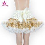Tulle Sequin Puffy TuTu Skirt Baby Girl Gilttery Golden Sequin Dance Wear Girls Fashion Dress With Ribbon Bow DR6011507 thumbnail-5