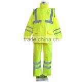 New Design Custom High Visibility Outdoor Adult Waterproof Polyester Rainwear Rain Coat thumbnail-6
