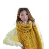 Autumn and Winter Wear Korean Style Mohair Warm Long Style Solid Fashion Knit Lovely Scarf Girl Hijab Scarf thumbnail-1