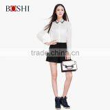 2015 Sweet Ladies White Chiffon Embroidery Women Shirts Design thumbnail-4