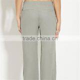 2017 OEM Soft Jogger Trousers Casual Olive Linen Women Pants thumbnail-3