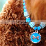 RH1911H Dog Necklace Round Bone Brand Pet Necklace With Dog Tag thumbnail-5