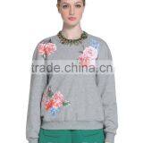 New Style Original Fashion Custom Womens Printed Crewneck Fleece Sweatshirts LH5868 thumbnail-1