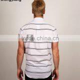 High Quality Cotton Men Shirt Wholesale,short-sleeved Striped Shirt for Men in Guangzhou thumbnail-2