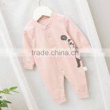 Wholesale Stripe Printing Long Sleeve Baby Cotton Playsuit thumbnail-1