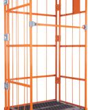 Collapsible Wire Mesh Container / Rolling Metal Storage Cage