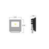 10W, 6000~6500K,IP65, Water Proof, Epistar LED, 890LM,MCOB LED Flood Light thumbnail-2