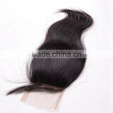 7A Closure Brazilian Body Wave Lace Closure Bleached Knots,4X4 Closure With Baby Hair Free Part Middle Part 3 Way thumbnail-3
