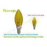 Led 3w Viewing Angle 360 Led Bulb Yellow Diamond Glass Twist Shaped 3000k 4000k thumbnail-1