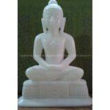 MARBLE BUDDHA STATUE CALM BLESSING HANDMADE ARTS AND CRAFTS FOR GIFT HOME DECOR