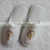 White Hotel Bathroom Slippers With Embroidery thumbnail-2