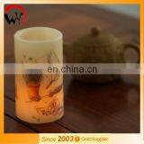 RoHS/CE/EMC Passed Real Wax Water Sticking Scented Flameless LED Candle