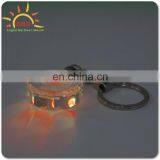 2016 New Shape Novel Multifunction Flashing LED Keychain, Glass Transparent Glow Crystal Keychain