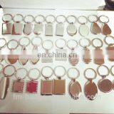 Custom LOGO Design Oblong Metal Name Sublimation Blank Keyring Keychain,laser Engraving Square Oval Round Blank Metal Key Ring,
