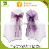 Factory Outlet Wedding,Home,Banquet,Hotel Use and Plain Style Organza Chair Sashes
