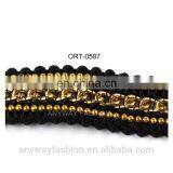 Gold Beaded Metallic Chain Ribbon thumbnail-1