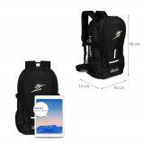 Advocator Motorcycle Men Backpack With Rain Cover Black School Rucksacks Packsack Daypack Shoulders Bags Knapsacks for Traveling&Biking&Camping&Outdoor Sports thumbnail-1