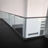 Glass Rail Simple Deck Railing in Aluminum Base Shoe Design thumbnail-3