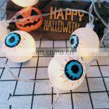 Warm White Hanging Eye Balls 10LED Battery String Lights Halloween Lights
