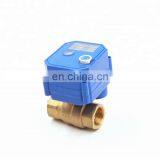 5v 3.6v 110v DN15 DN202 Way Brass Mini Electric Motorized Water Ball Solenoid Valve for Water Leakage Detector Equipment thumbnail-4