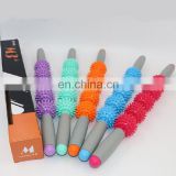 Yoga Massage Roller Stick 5 Spiky Ball Point Stick Muscle Physical Therapy Relieve Massage Tool