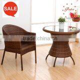 outdoor rattan beach chair or wicker beach lounge High Quality Restaurant Table SET ZG-142