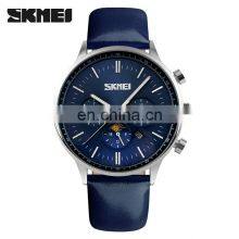 Luxury Goods Skmei 9117 Japan Movt Stainless Steel Back Sr626sw Luxury Leather Watch Strap thumbnail-3