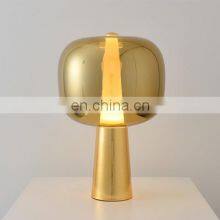 Chrome/Gold/Rose Gold Glass Table Light Post Modern Table Lamp Glass Bedside Night Lamp thumbnail-3
