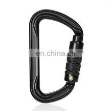 JRSGS Heavy Duty Factory Custom Durable Safety 30KN Carabiner Climbing Aluminum Screw Locking Snap Hook S7111