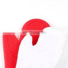 Household Food Grade Silicone Cotton Double-Layer Heat Resistant Microwave Oven BBQ Gloves thumbnail-3