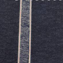 12.5oz 26% Polyester 74% Cotton Right Twill AB Yarn Black Selvedge Denim Fade 32/33