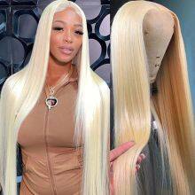 613Human Hair Wigs Straight Wig Highlighted 13x4 Lace Frontal Wig Human Hair Wigs thumbnail-1