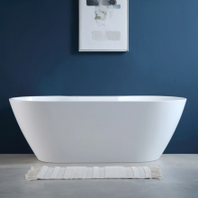 Modern Freestanding Solid Surface Bath Tub Bathroom Shower Tub High Quality Luxury Acrylic Resin Stone Bathtub thumbnail-2