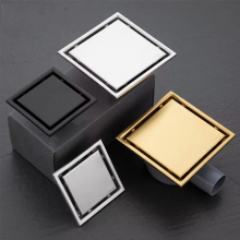 Modern Design 4 Inch Wholesale Invisible Square Stainless Steel Shower Floor Drain SUS 304 Tile Insert for Bathroom Waste