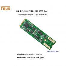 FBUS M.2 B Key and M Key to 2 Ports Rs-232/422/485 DB9 Card. Industrial-grade M.2 2-port Serial Card High-speed thumbnail-4