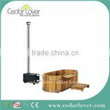 Wooden Mini One Person Hot Tub Freestanding Bathtub thumbnail-2