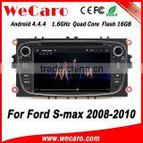 Wecaro WC-FU7608 Android 4.4.4 car dvd player indash navigation for ford s-max 2008 2009 2010 BT gps 3g TV