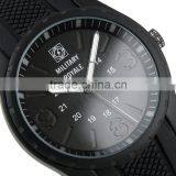 Military Royale Men's Hand Watch Black Rubber Strap Quartz Water Resistant Watch Polit Watch thumbnail-2