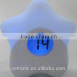 EN71-1-2-3 Approval Star Shape Room Thermometer Temperature Displayer LED Color Changing Night Light Lamp for Babies Kids