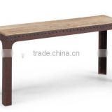 industrial style reclaimed wood console table wood and iron                        
                                                Quality Choice