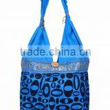 Cotton Fabric Velvet Shoulder Handmade Bag thumbnail-1