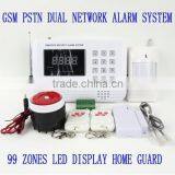 GSM + PSTN Dual network Wireless Burglar Alarm System for House Security