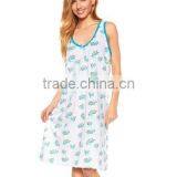 Women Cotton Scoop Neck Night Gown Pajamas