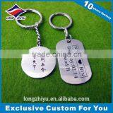 Cheap custom silver plated and engraved keychains wholesale