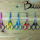 5" Good Quality Colourful Soft Handle Student Scissors BD-S1643